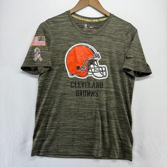Cleveland Browns Shirt Boys Large Nike Salute To Service On field Apparel Swoosh - Picture 1 of 9
